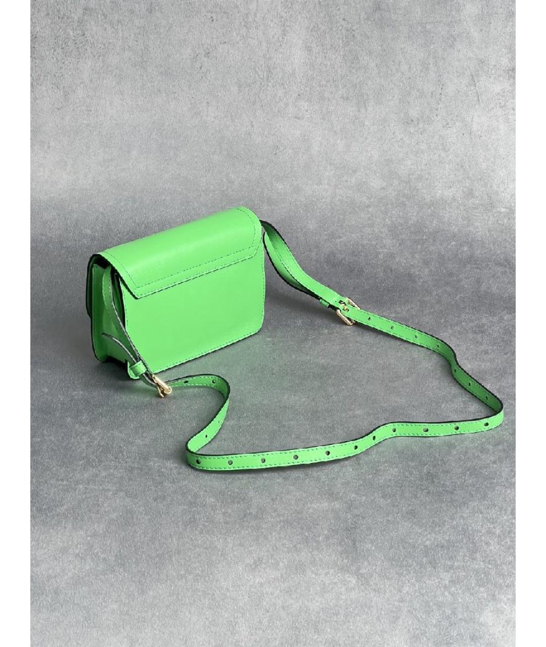 MOSCHINO Салатовая кожаная сумка через плечо, фото 2