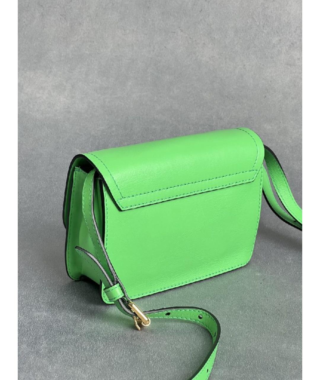 MOSCHINO Салатовая кожаная сумка через плечо, фото 3