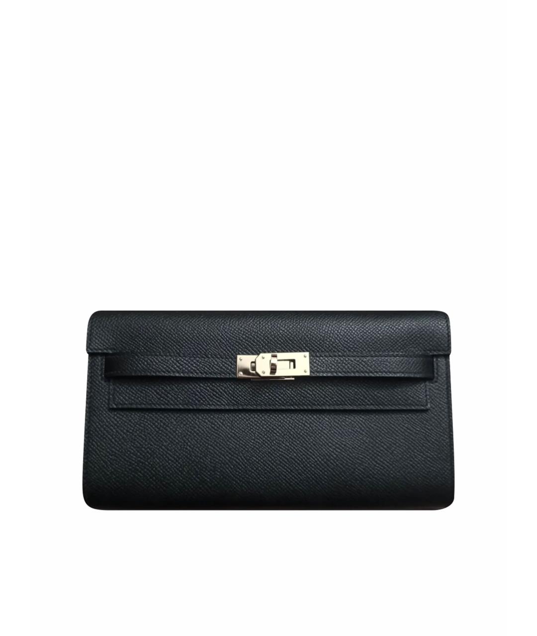 HERMES Черная кожаная сумка через плечо, фото 1