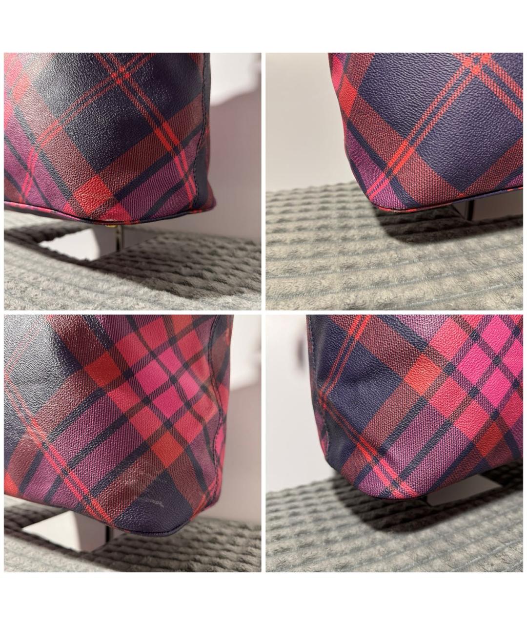 VIVIENNE WESTWOOD Фиолетовая сумка тоут из искусственной кожи, фото 8