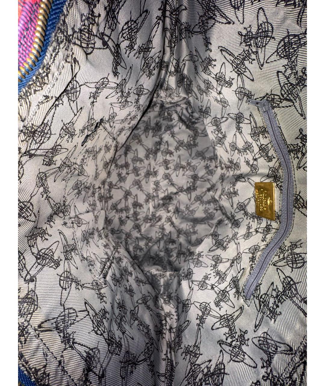 VIVIENNE WESTWOOD Фиолетовая сумка тоут из искусственной кожи, фото 4