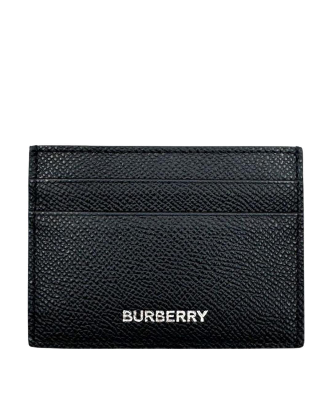 BURBERRY Черный кожаный кардхолдер, фото 1