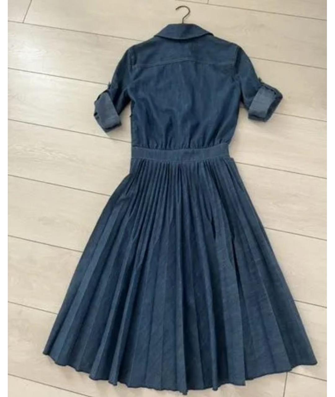 ELISABETTA FRANCHI Синее повседневное платье, фото 4