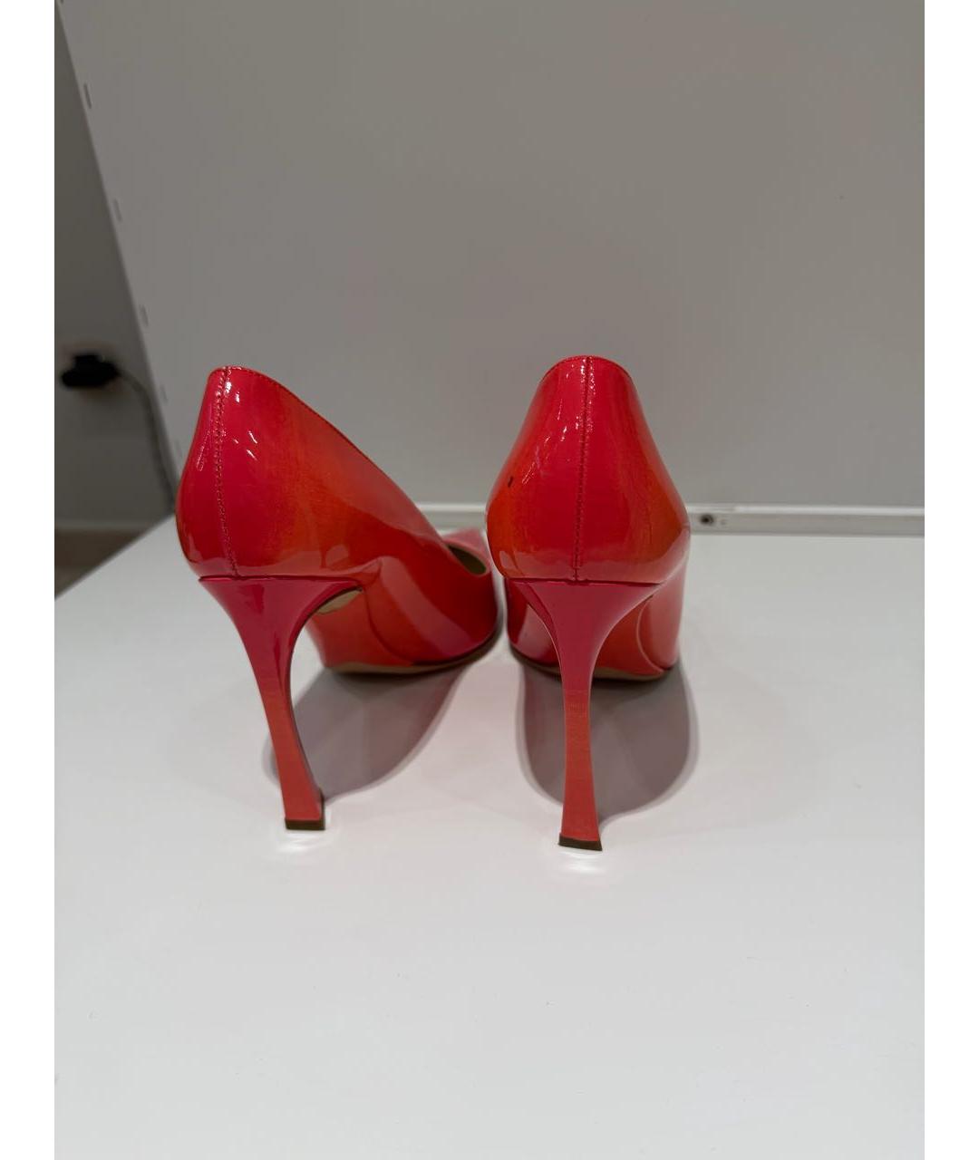 CHRISTIAN DIOR Оранжевое туфли из лакированной кожи, фото 3