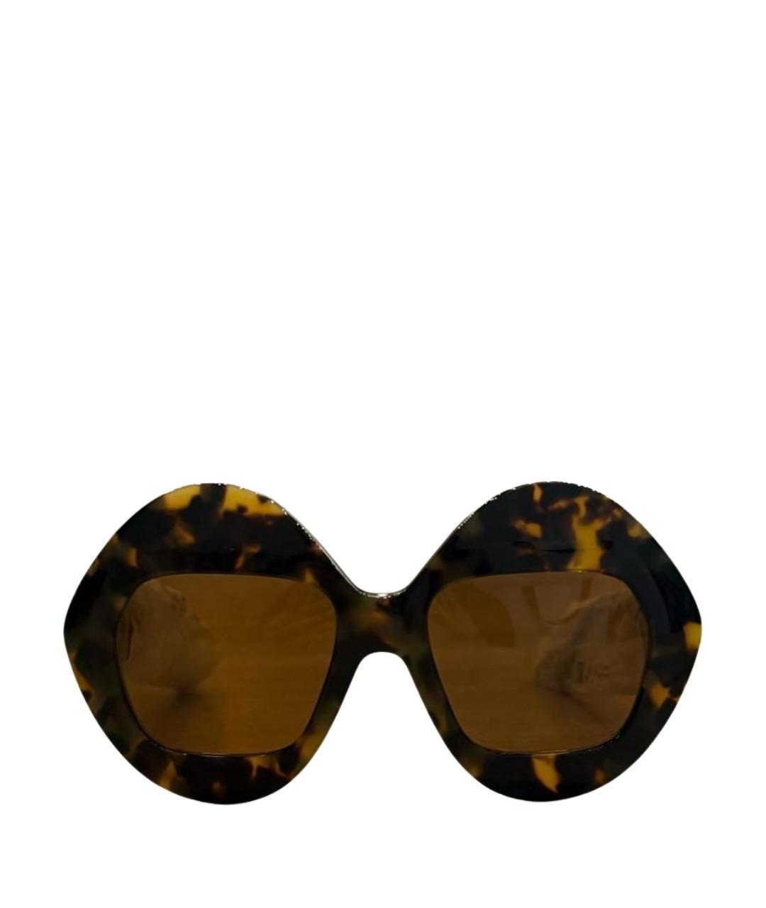 DOLCE&GABBANA Коричневые пластиковые солнцезащитные очки, фото 1