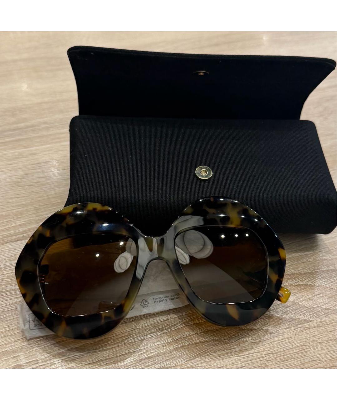 DOLCE&GABBANA Коричневые пластиковые солнцезащитные очки, фото 4