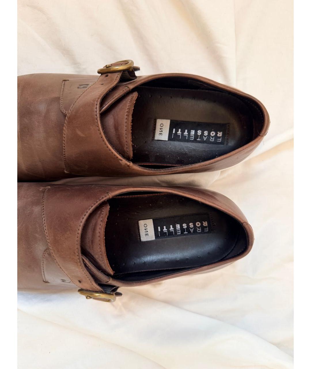 FRATELLI ROSSETTI Коричневые кожаные низкие ботинки, фото 3