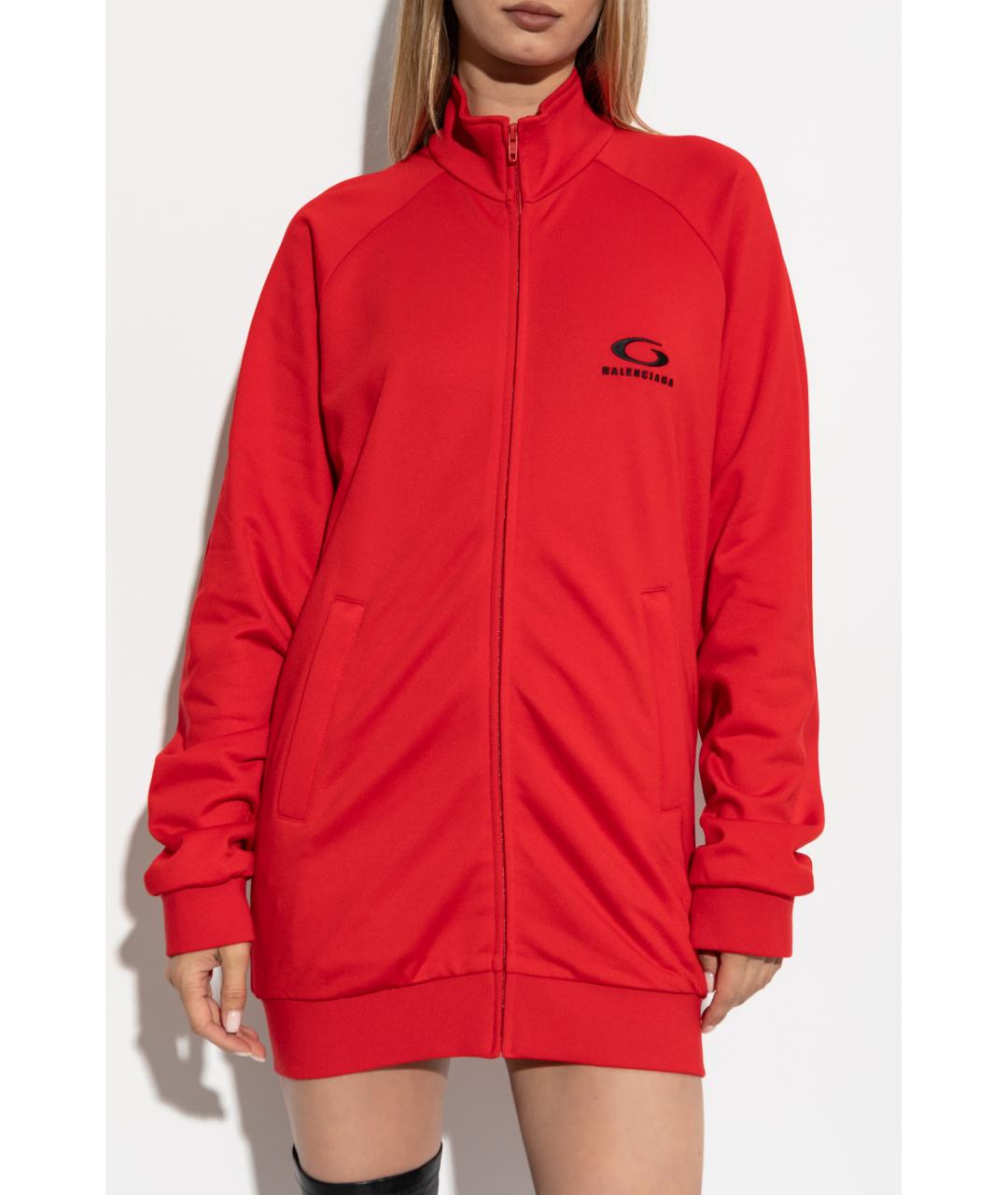 BALENCIAGA Красное полиамидовое коктейльное платье, фото 6