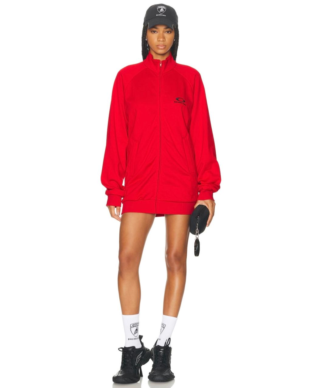 BALENCIAGA Красное полиамидовое коктейльное платье, фото 3