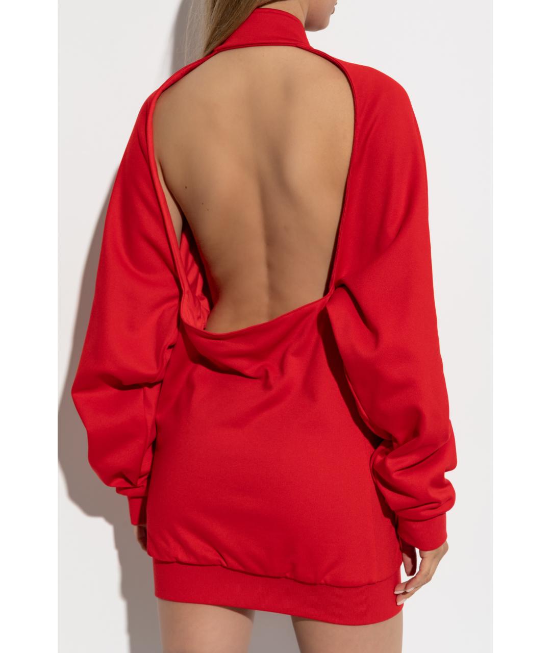 BALENCIAGA Красное полиамидовое коктейльное платье, фото 7