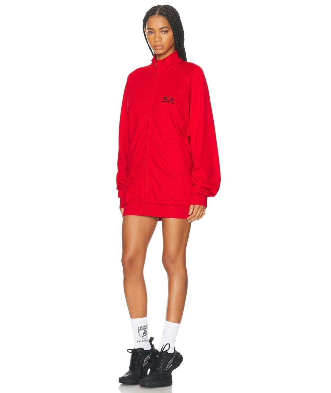 BALENCIAGA Красное полиамидовое коктейльное платье, фото 4