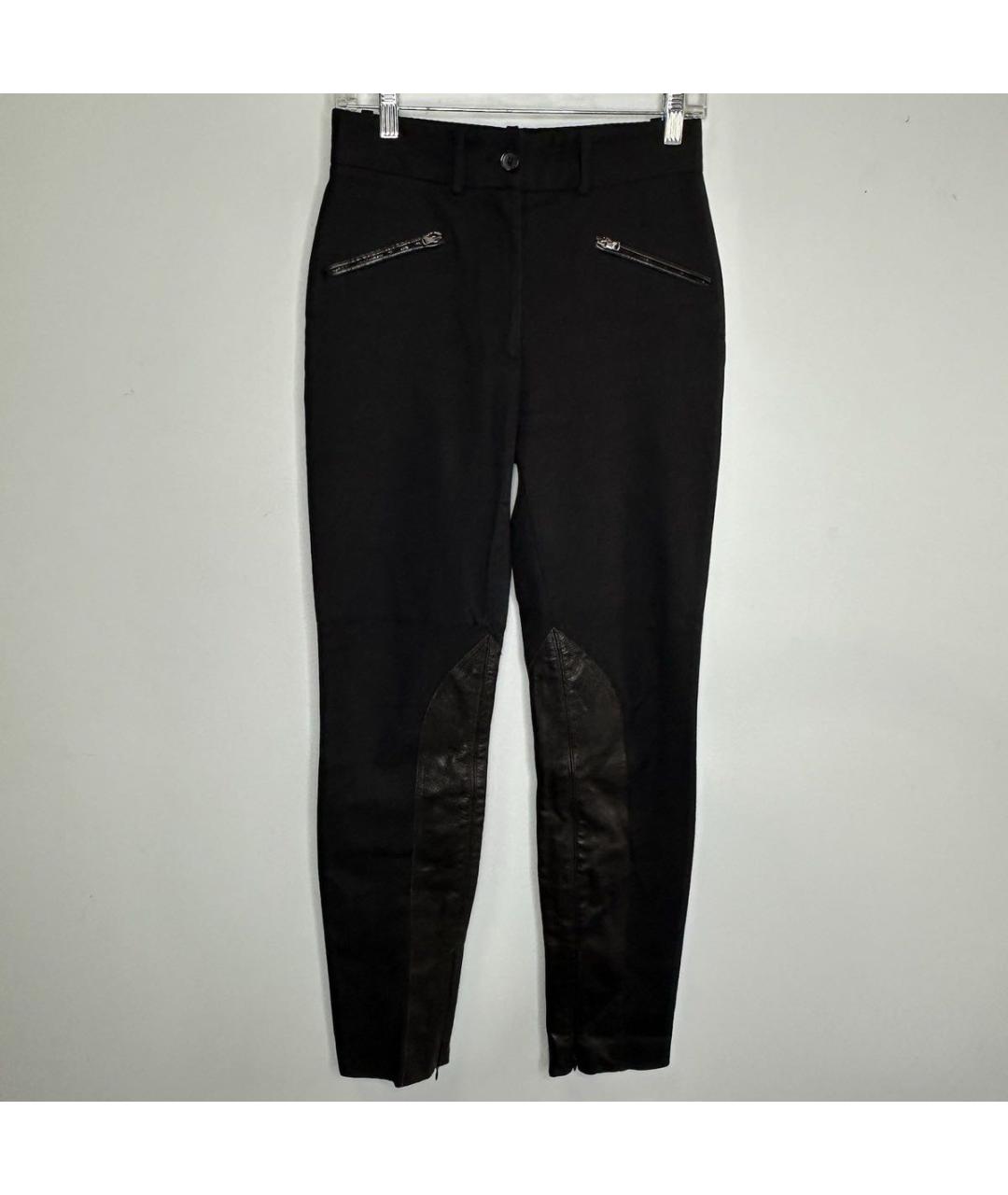 DOLCE&GABBANA Черные хлопко-эластановые брюки узкие, фото 8