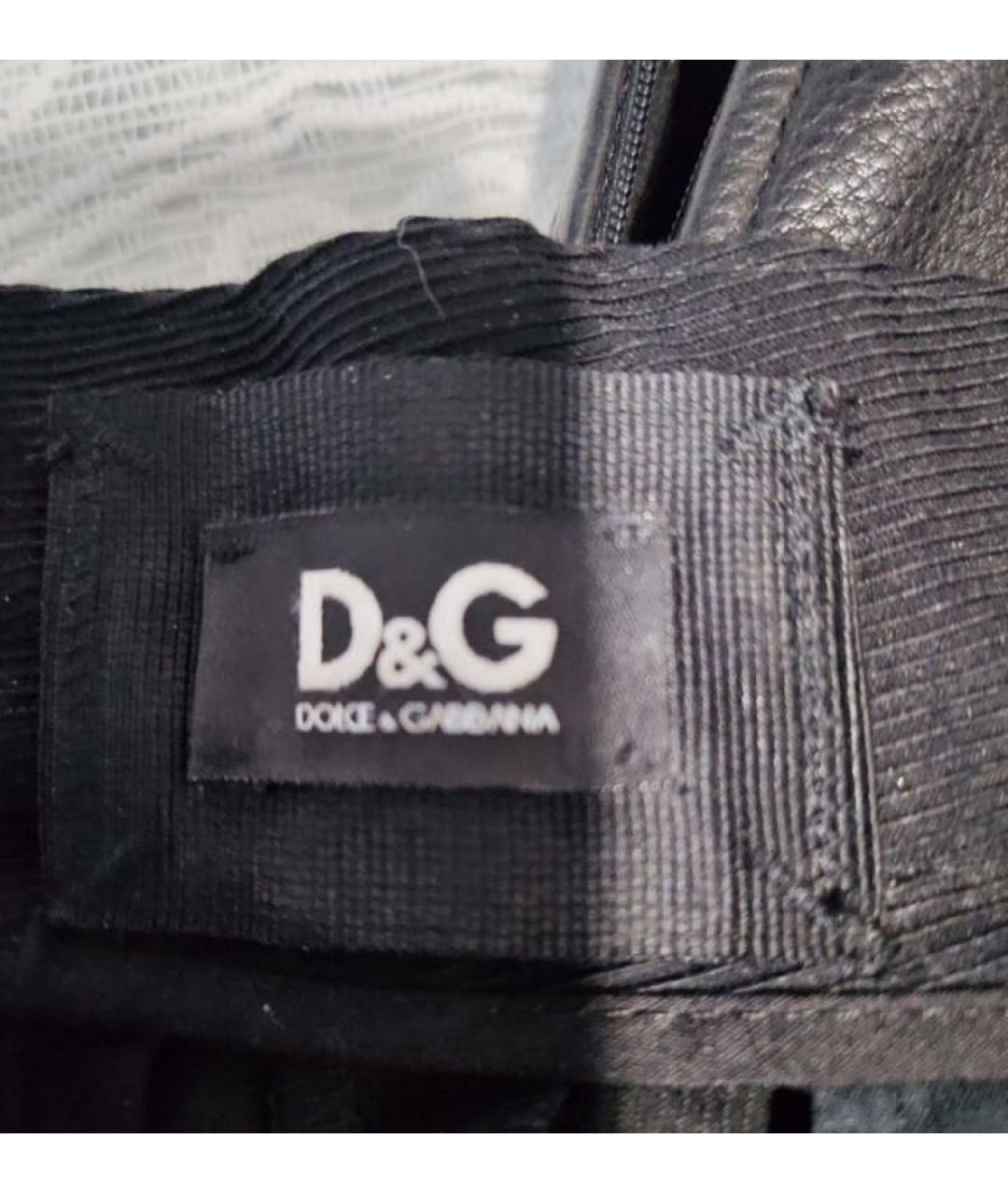 DOLCE&GABBANA Черные хлопко-эластановые брюки узкие, фото 4