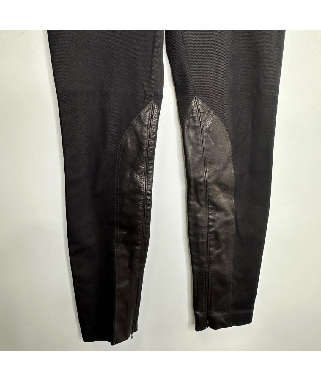 DOLCE&GABBANA Черные хлопко-эластановые брюки узкие, фото 3