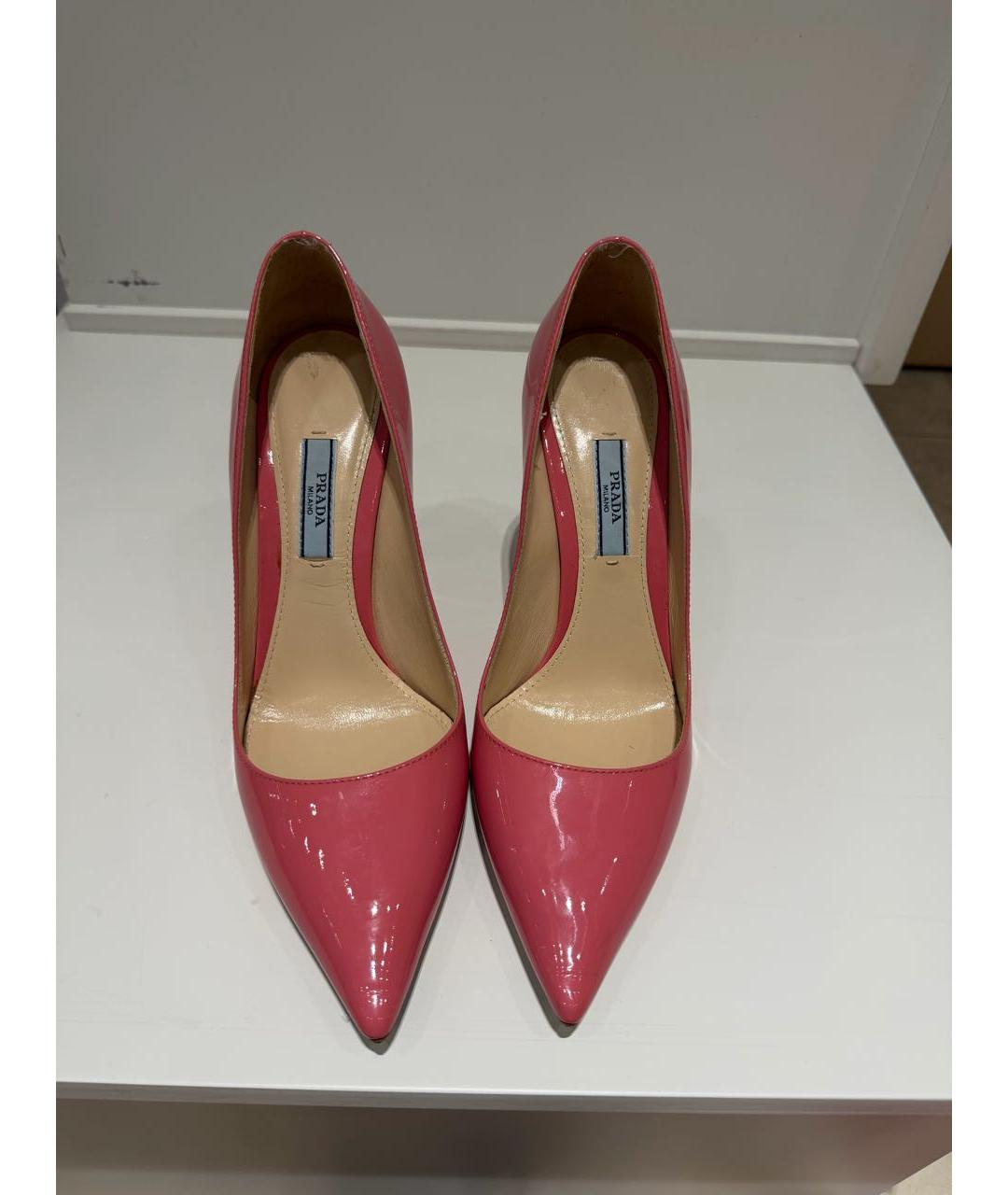 PRADA Коралловые туфли из лакированной кожи, фото 2