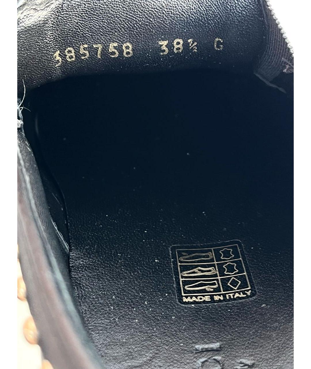 GUCCI Черные кожаные слипоны, фото 7