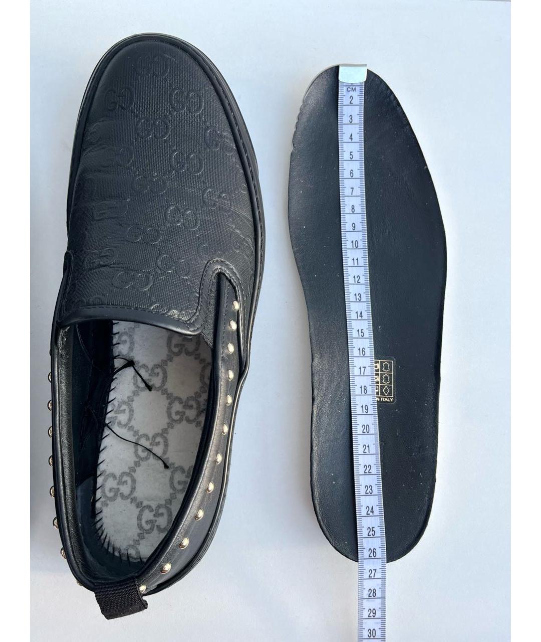 GUCCI Черные кожаные слипоны, фото 8