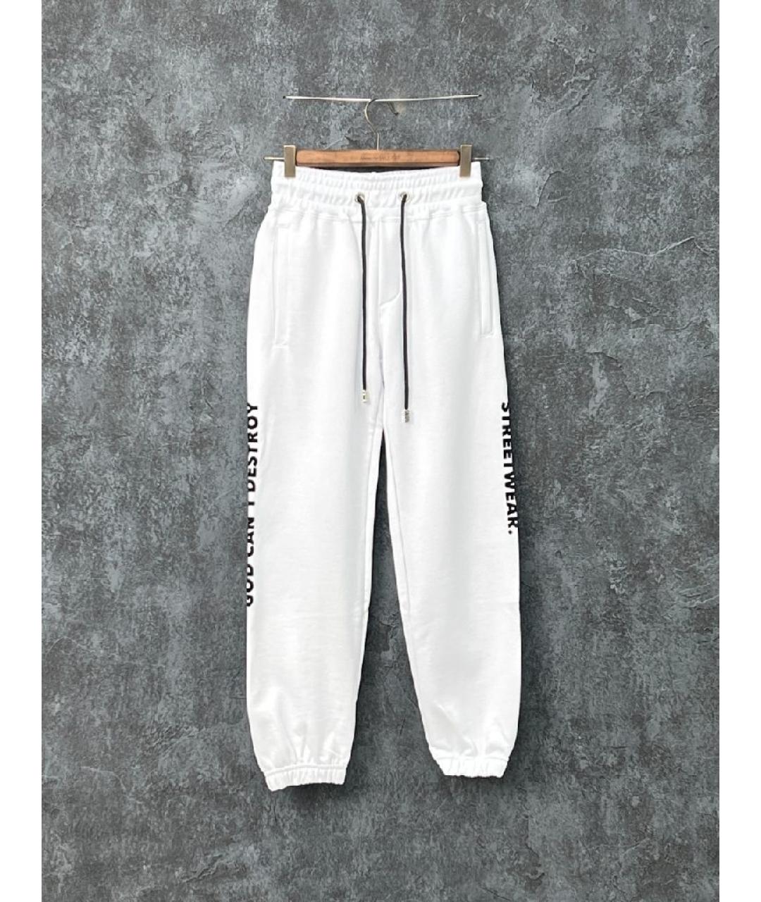 GCDS Белые хлопковые повседневные брюки, фото 5