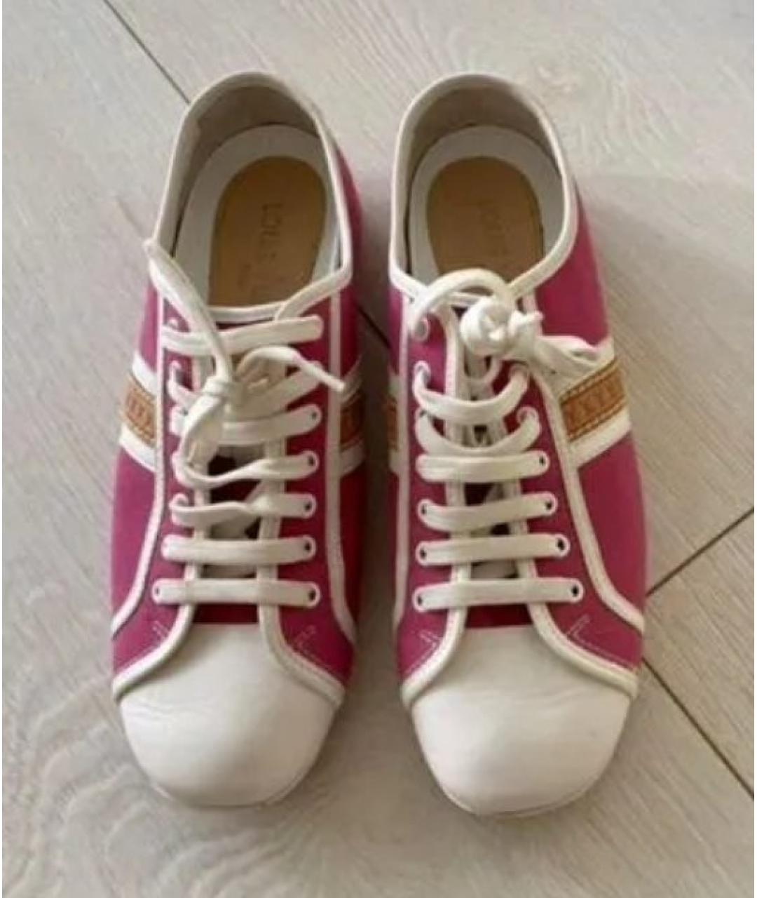 LOUIS VUITTON Фуксия кеды, фото 4