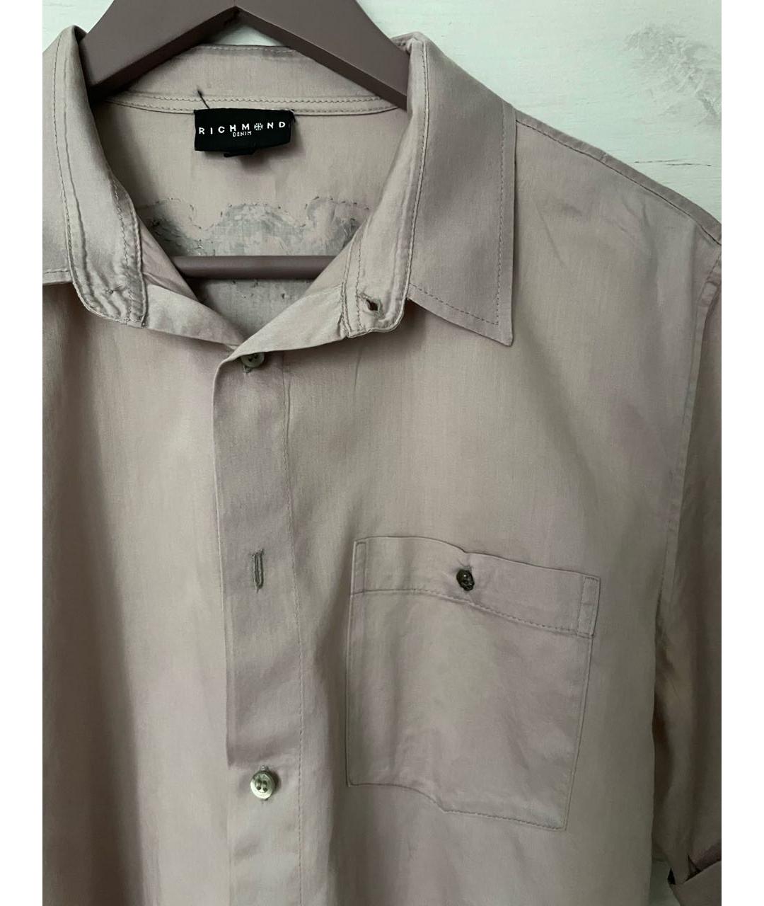 JOHN RICHMOND Розовая хлопковая кэжуал рубашка, фото 8