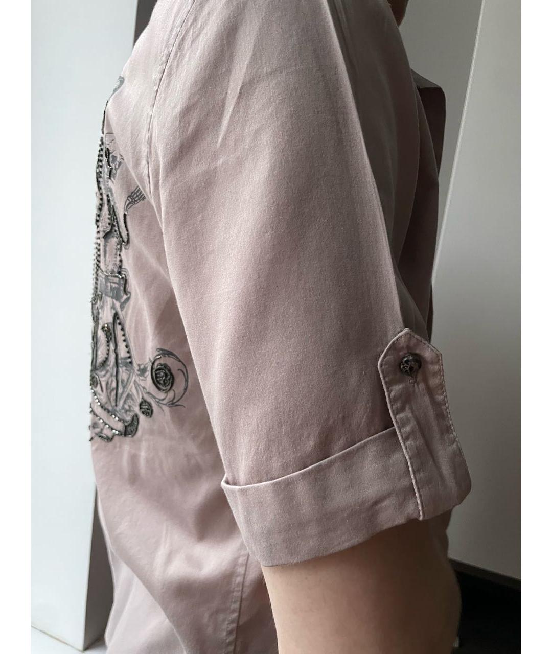 JOHN RICHMOND Розовая хлопковая кэжуал рубашка, фото 7