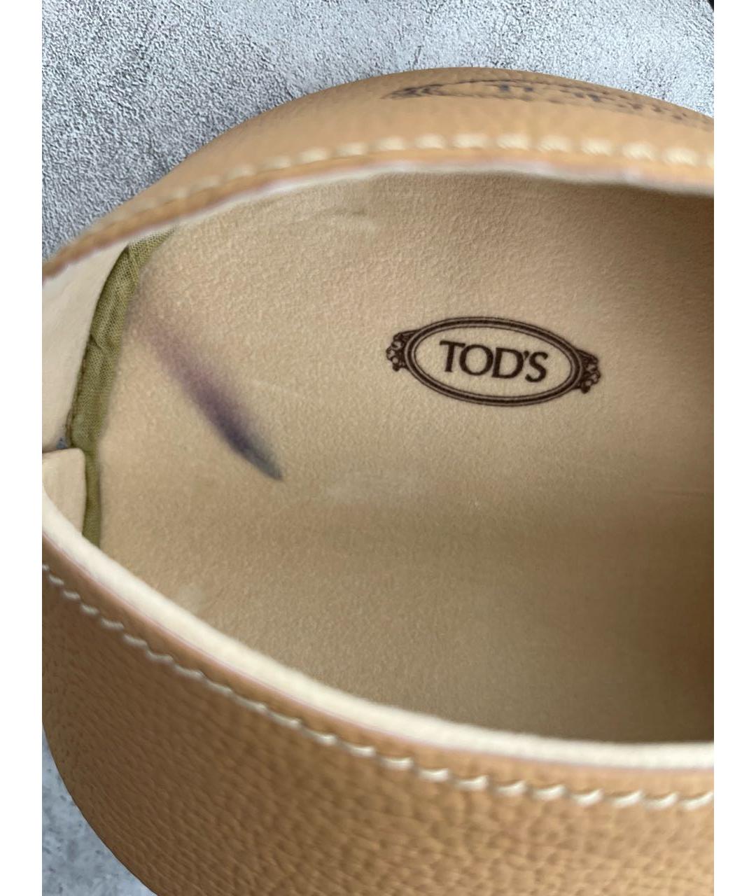 TOD'S Коричневые металлические солнцезащитные очки, фото 8