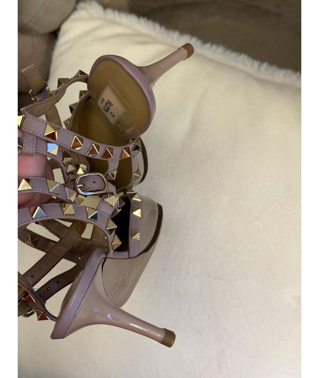 VALENTINO Бежевые кожаные туфли, фото 4