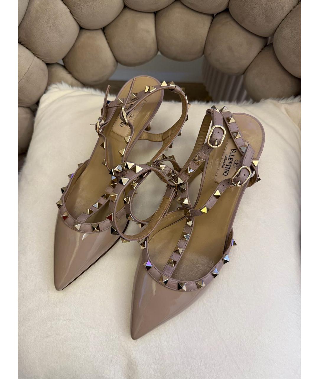 VALENTINO Бежевые кожаные туфли, фото 2