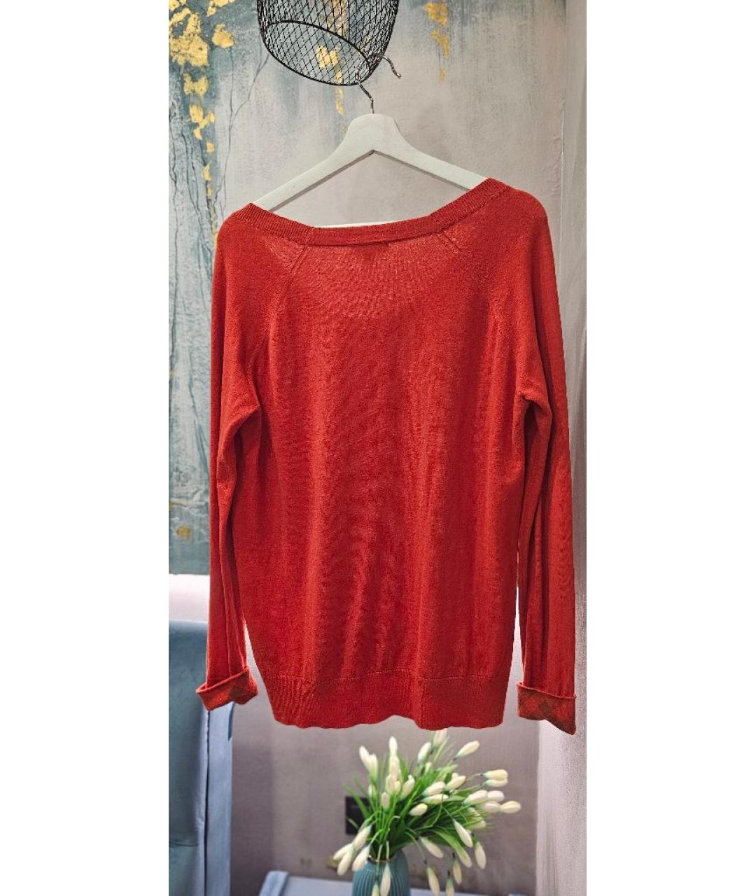 BURBERRY Красный кашемировый джемпер / свитер, фото 2