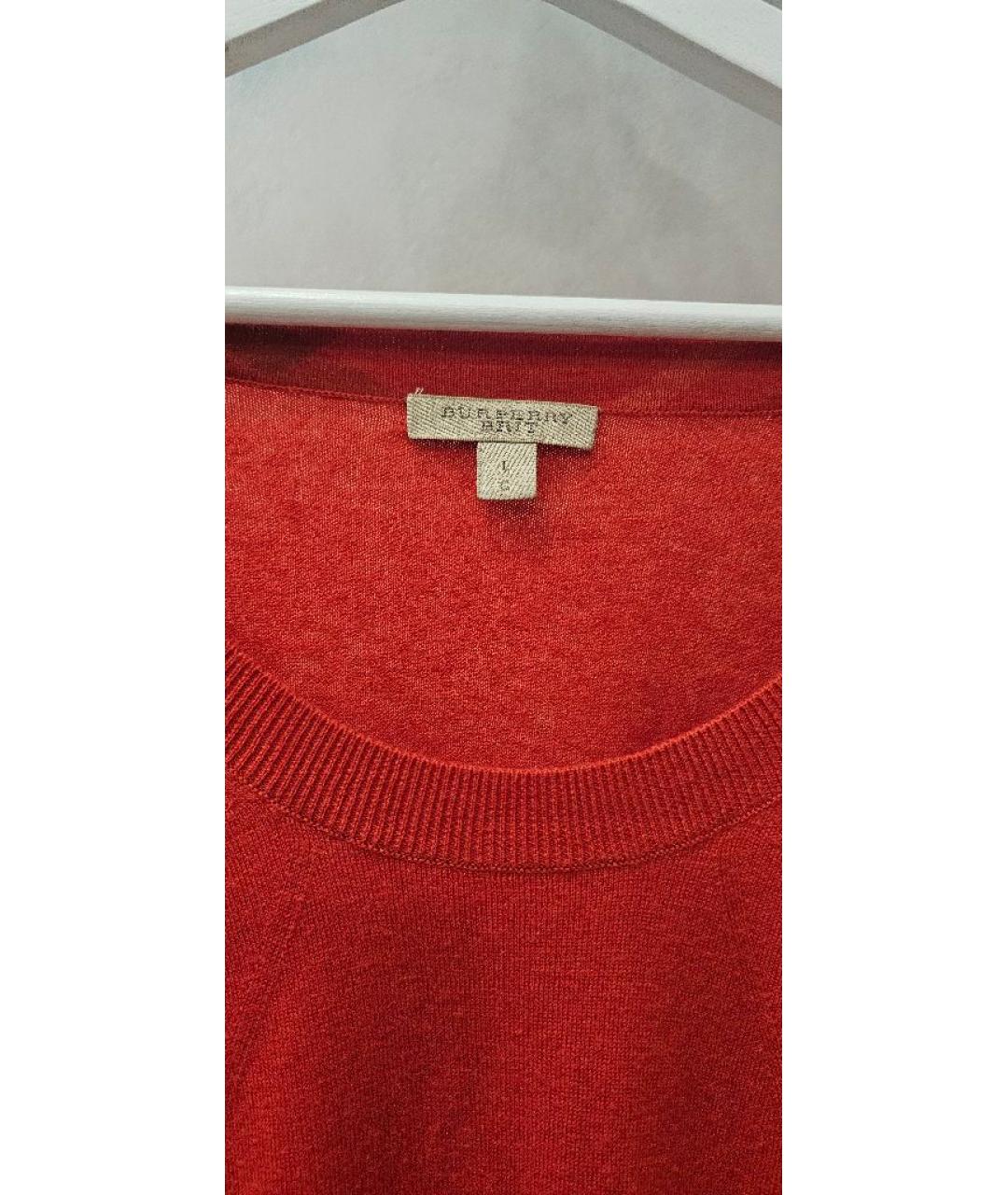 BURBERRY Красный кашемировый джемпер / свитер, фото 3