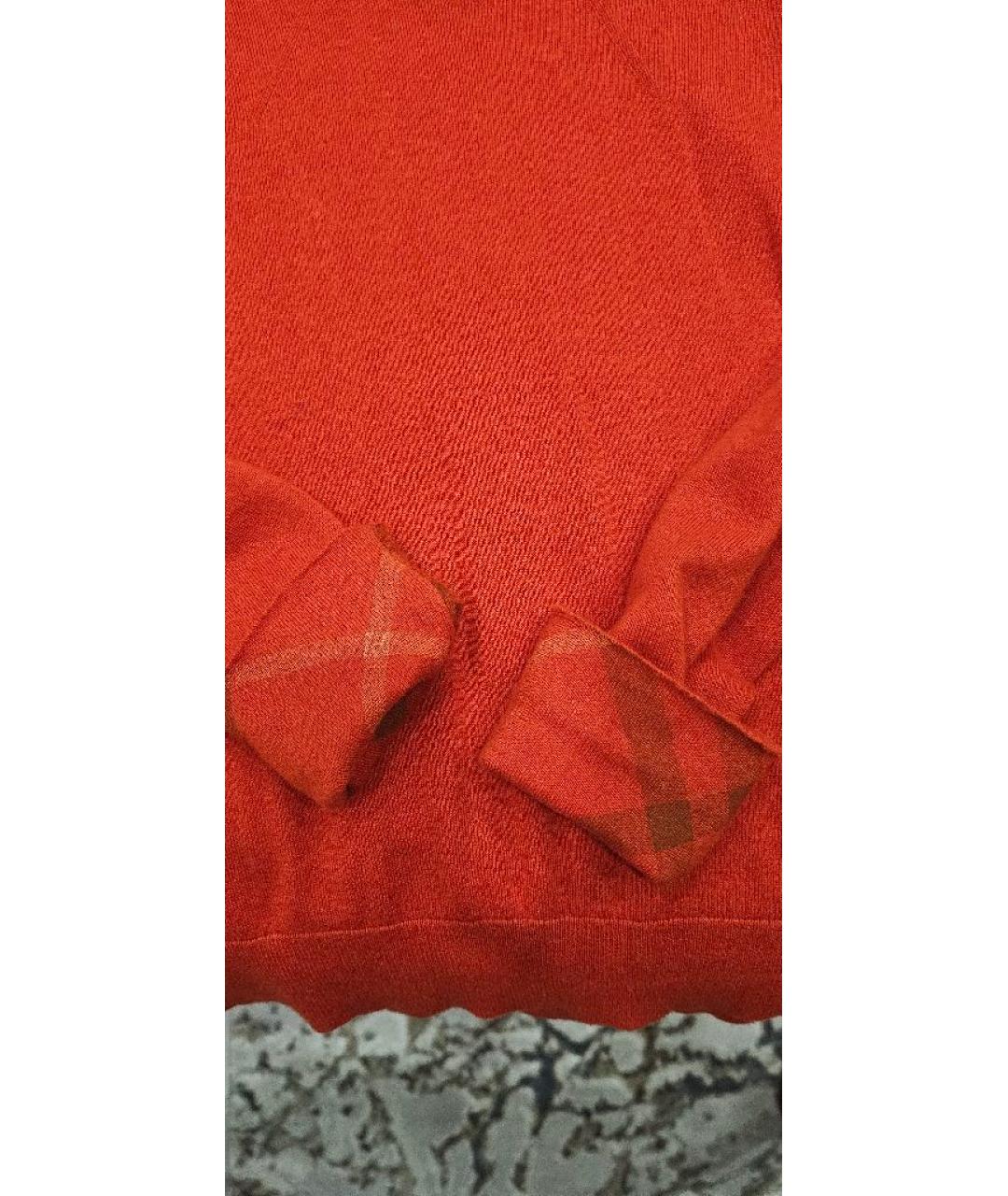 BURBERRY Красный кашемировый джемпер / свитер, фото 6