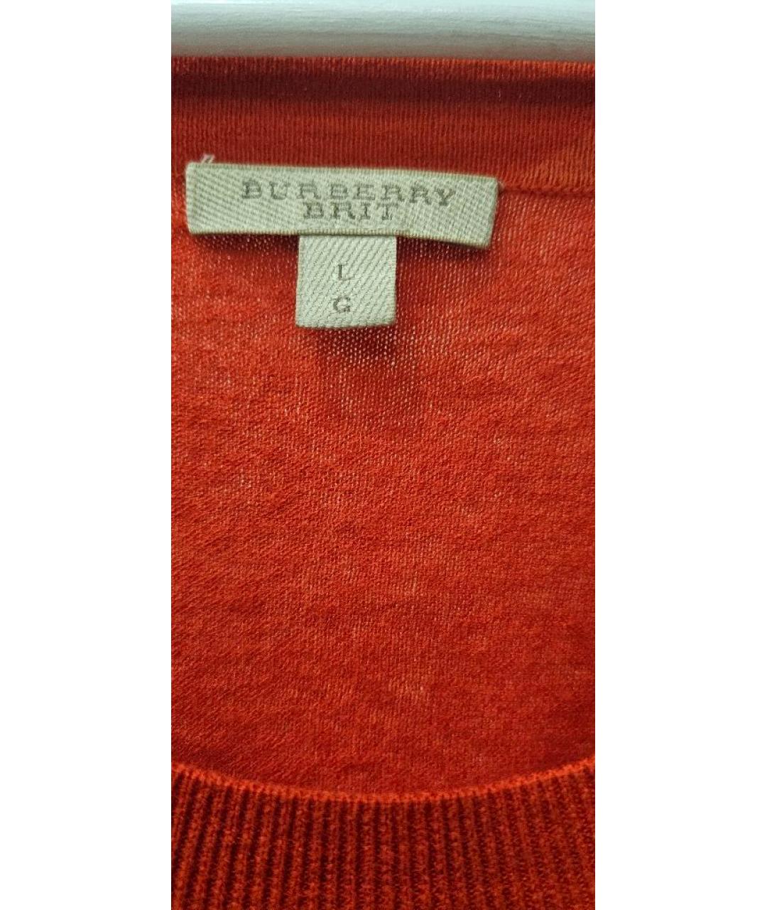 BURBERRY Красный кашемировый джемпер / свитер, фото 5
