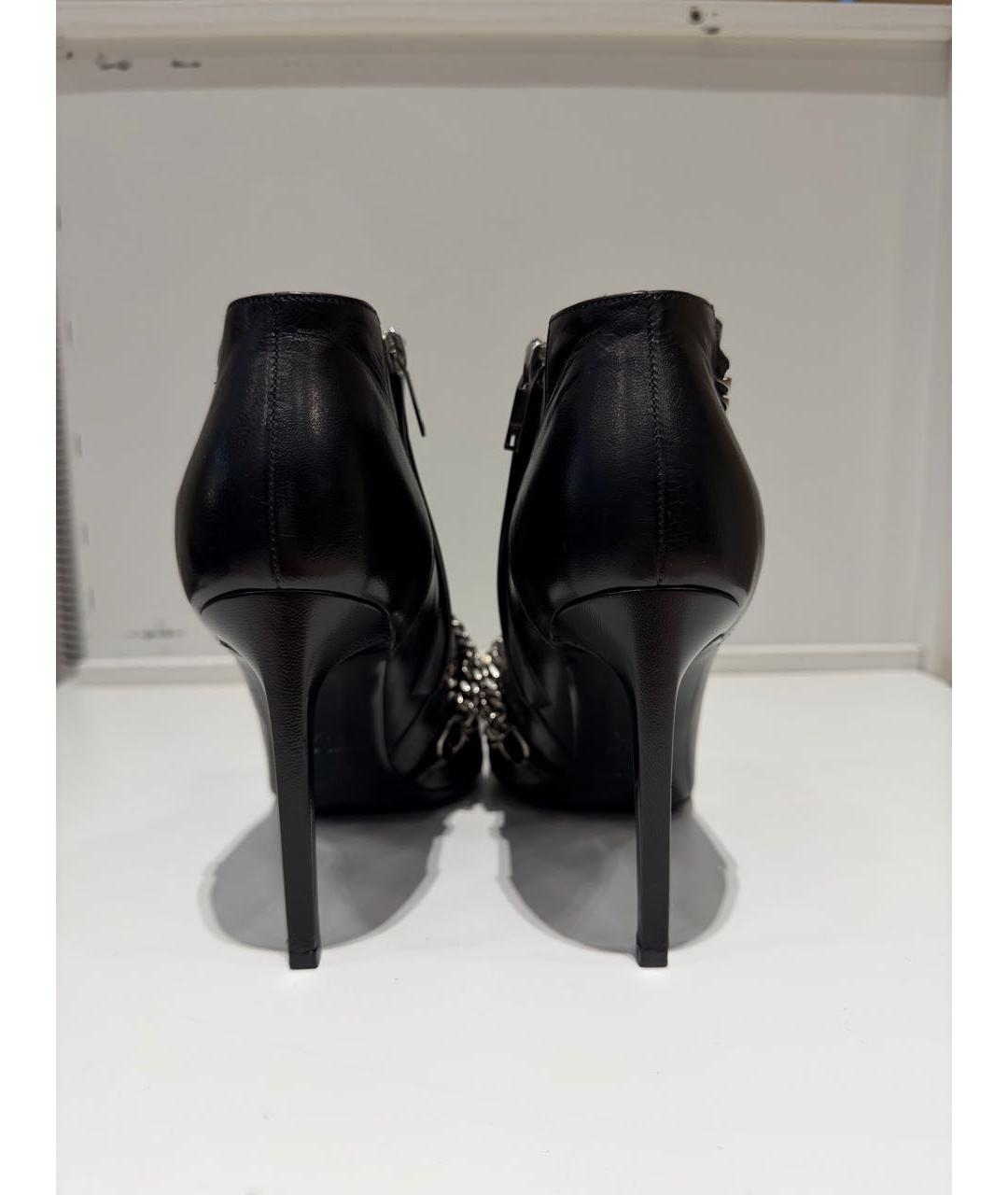 SAINT LAURENT Черные кожаные ботильоны, фото 3