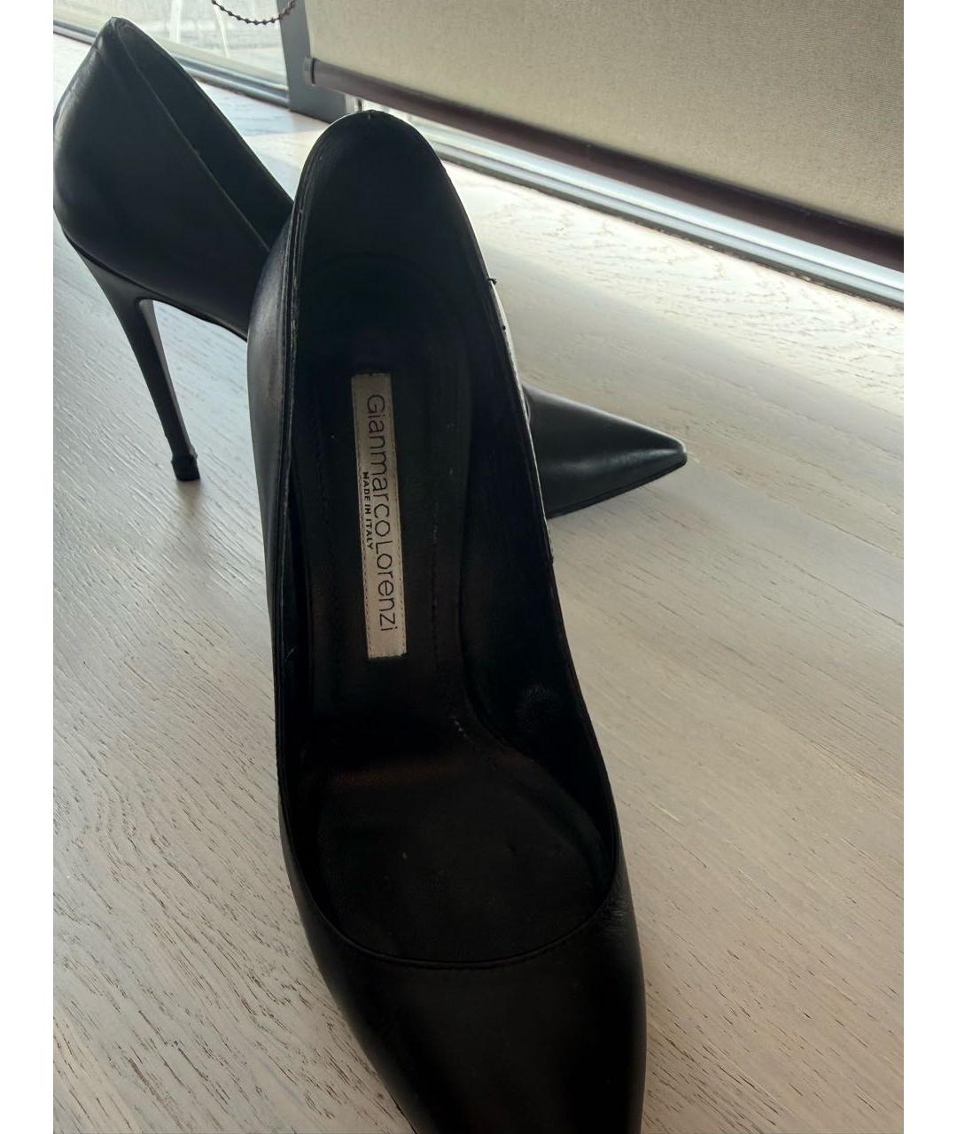 GIAN MARCO LORENZI Черные кожаные туфли, фото 2