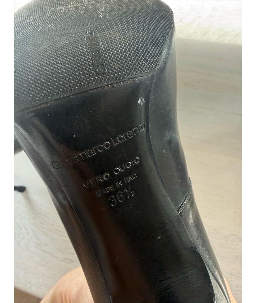 GIAN MARCO LORENZI Черные кожаные туфли, фото 4