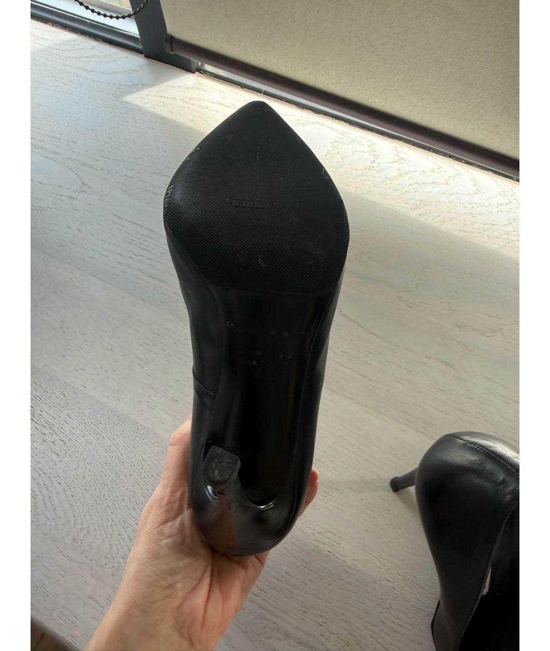 GIAN MARCO LORENZI Черные кожаные туфли, фото 5
