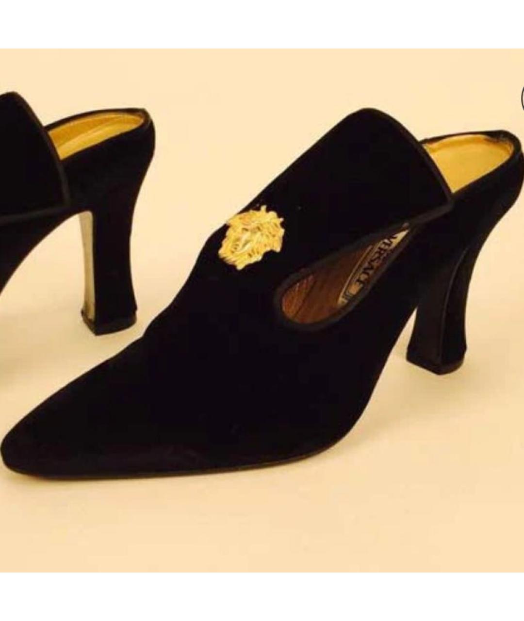 VERSACE Черные мюли, фото 2