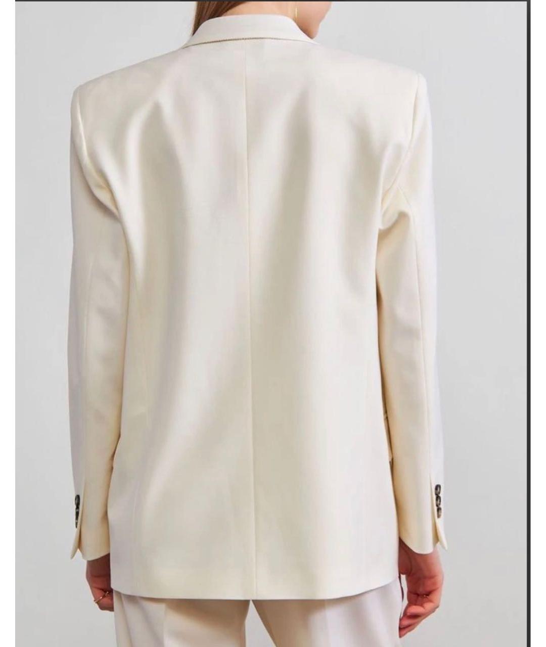 MSGM Белый шерстяной жакет/пиджак, фото 2