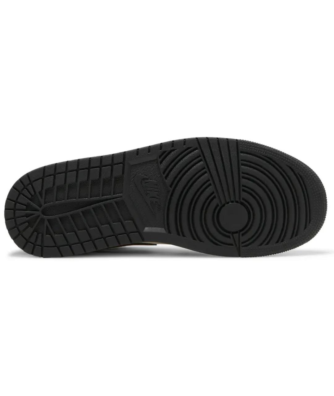 JORDAN Коричневые замшевые низкие кроссовки / кеды, фото 3