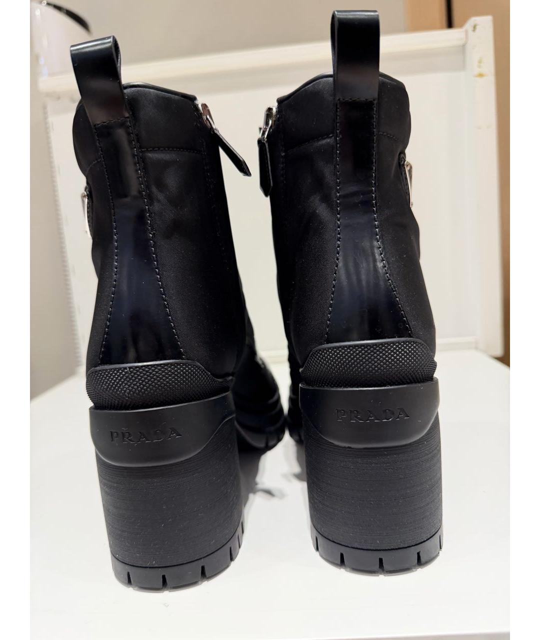 PRADA Черные кожаные ботильоны, фото 4