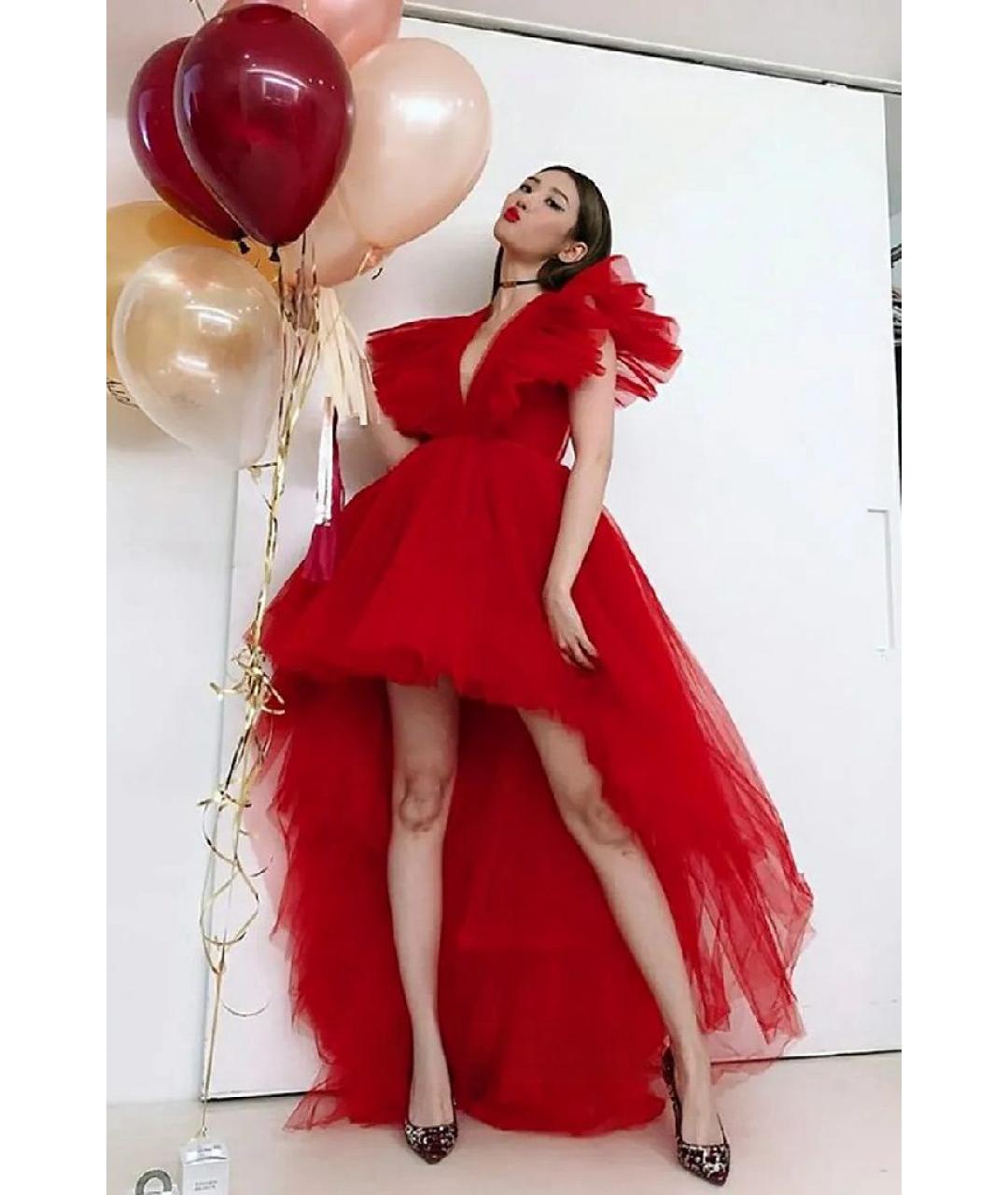 GIAMBATTISTA VALLI Красное вечернее платье, фото 5