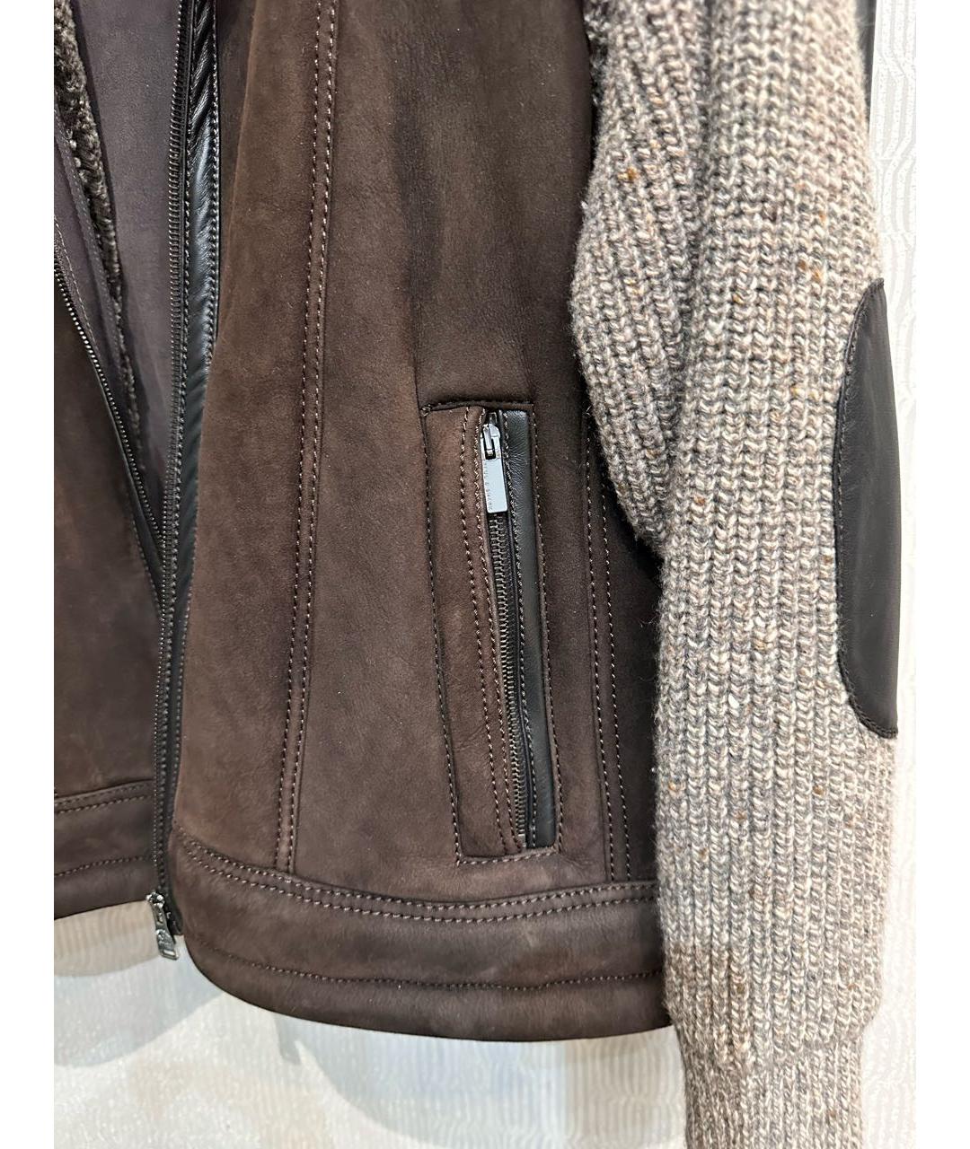 PAUL & SHARK Коричневый замшевый кардиган, фото 4