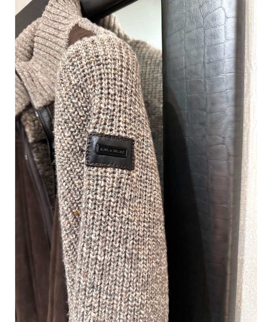 PAUL & SHARK Коричневый замшевый кардиган, фото 8