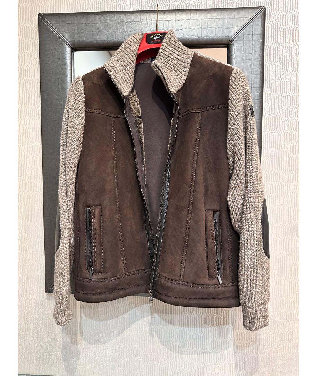 PAUL & SHARK Коричневый замшевый кардиган, фото 3