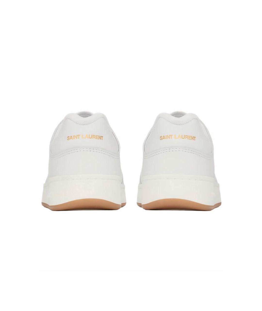 SAINT LAURENT Белые кожаные кроссовки, фото 4