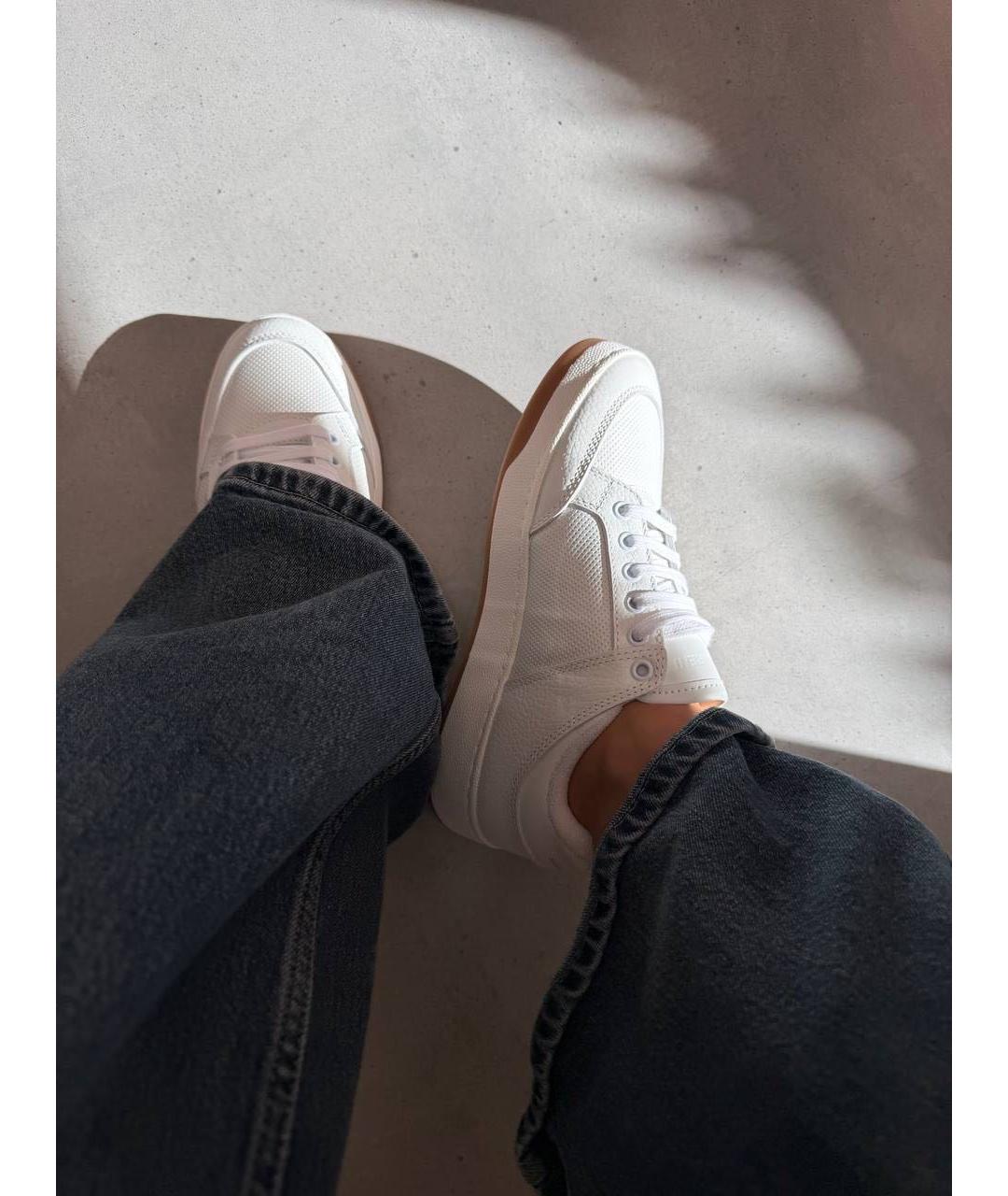 SAINT LAURENT Белые кожаные кроссовки, фото 7