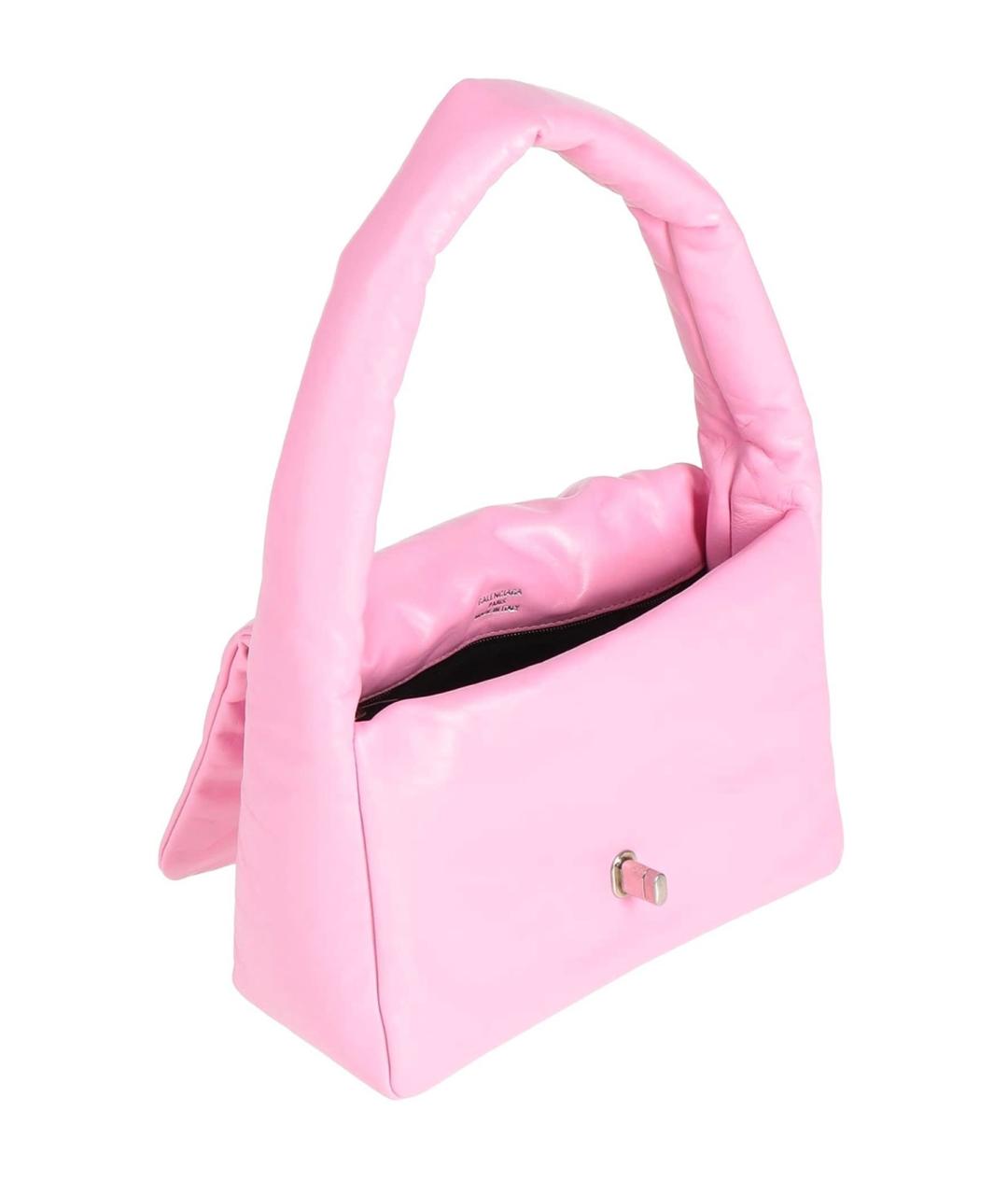 BALENCIAGA Розовая кожаная сумка с короткими ручками, фото 2