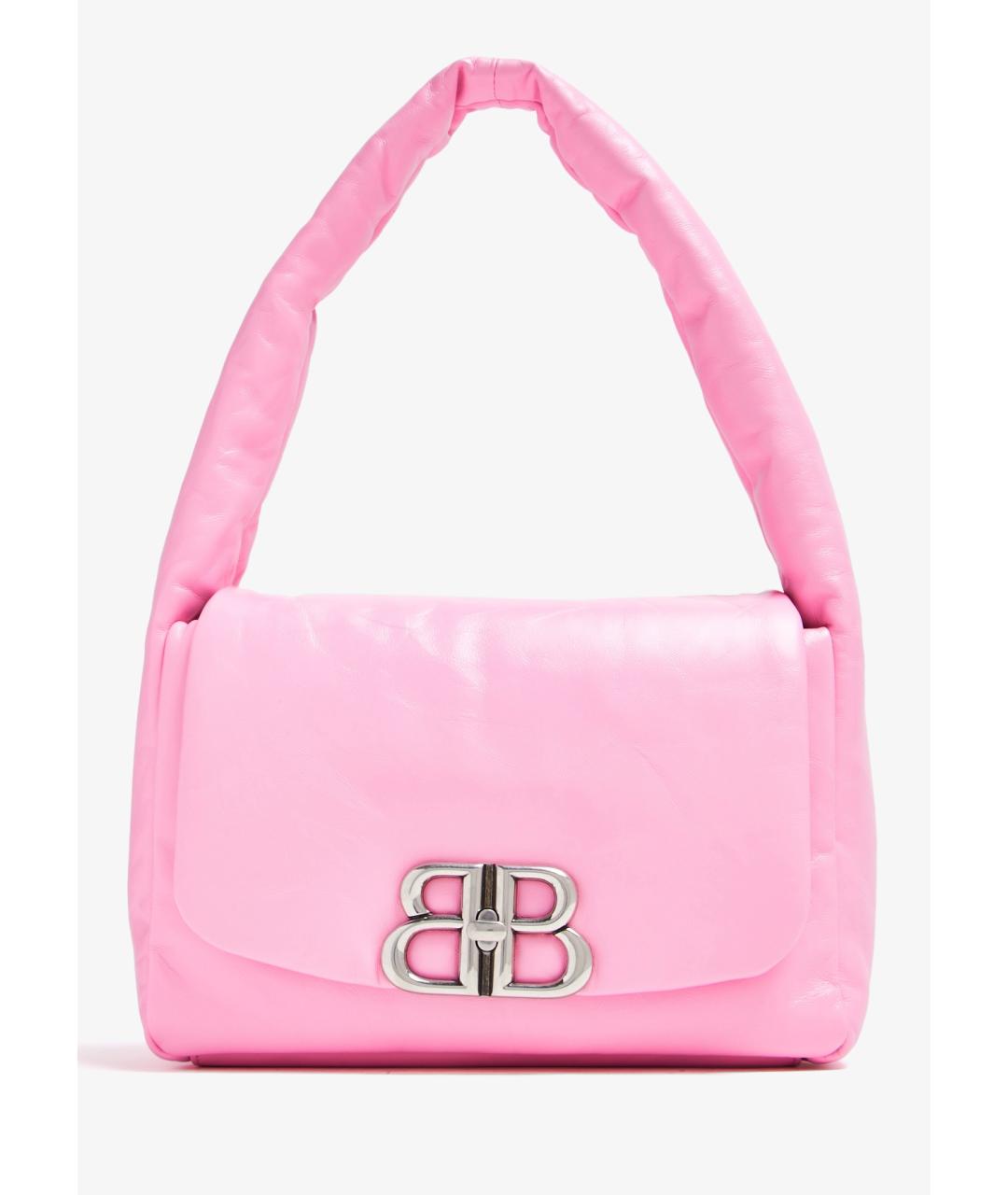 BALENCIAGA Розовая кожаная сумка с короткими ручками, фото 4