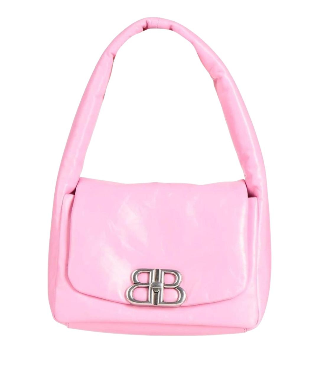 BALENCIAGA Розовая кожаная сумка с короткими ручками, фото 1