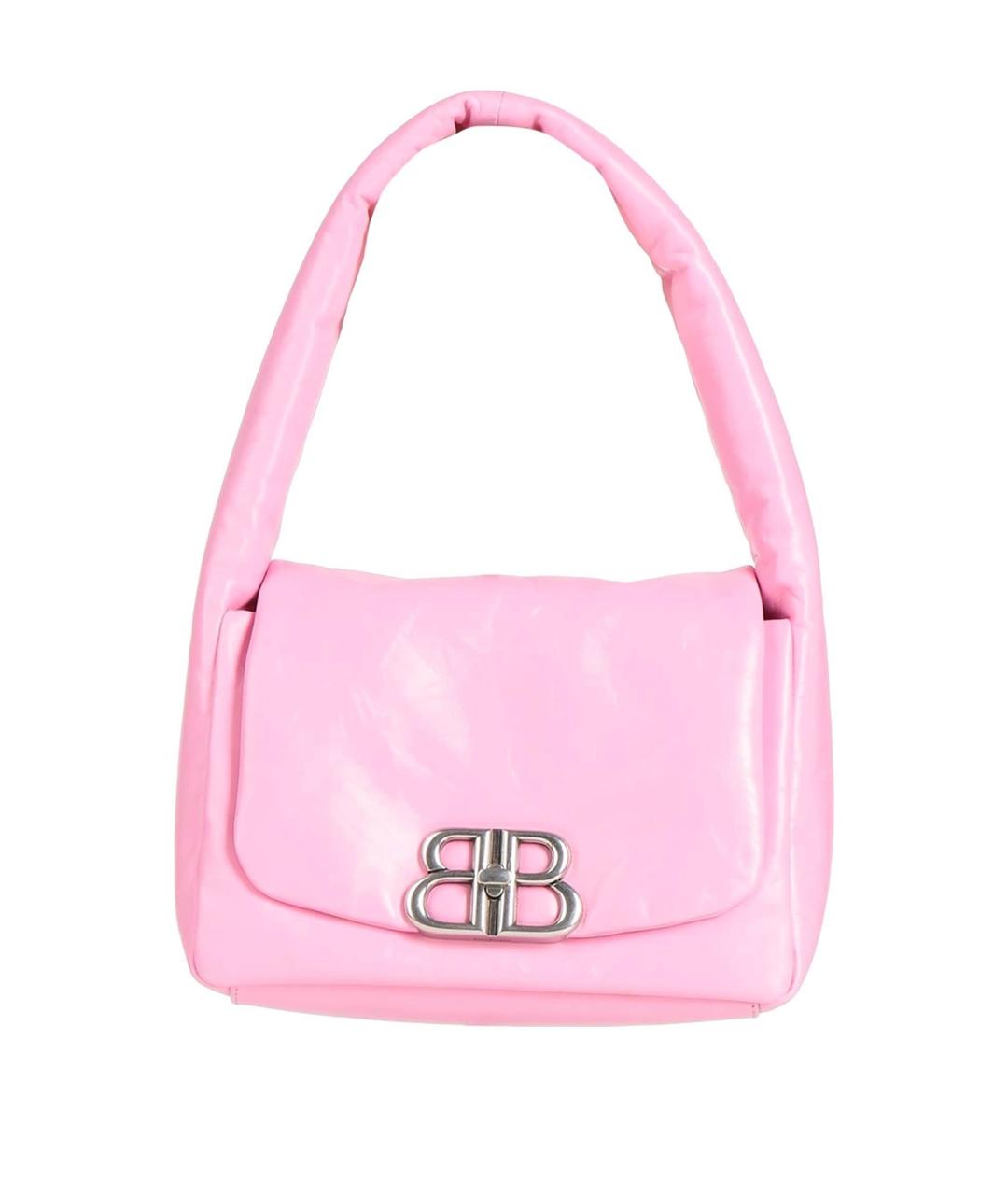 BALENCIAGA Розовая кожаная сумка с короткими ручками, фото 9